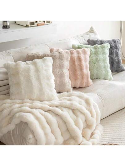 أثاث مكتبي غطاء وسادة من الفرو الصناعي الناعم المخملي، وسادة وسادة لغرفة المعيشة والصالون والنوم والغرفة النموذجية، للخريف والشتاء، لوازم مدرسية، العودة إلى المدرسة