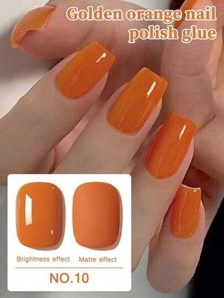 15مل لون برتقالي شائع من طلاء الأظافر الجيلي الكامل المثالي للمبتدئين في صالون الأظافر المنزلي وال-DIY للربيع والصيف