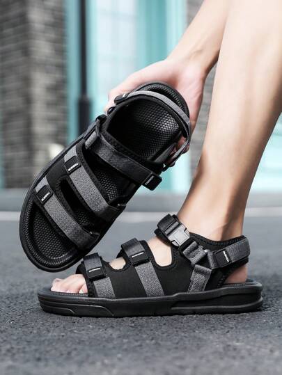 صنادل للرجال مانعة للانزلاق ،صنادل صيفية جديدة عصرية أعمال ذات قاع سميك ناعم للشاطئ