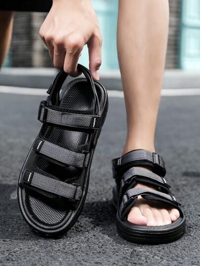 صنادل للرجال مانعة للانزلاق ،صنادل صيفية جديدة عصرية أعمال ذات قاع سميك ناعم للشاطئ