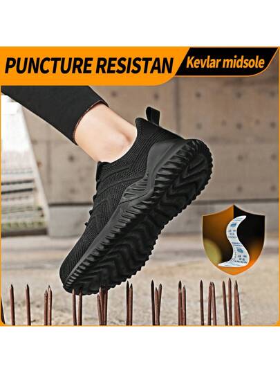 أحذية حماية الأصبع من الصلب للنساء، أحذية صناعية وبناء آمنة، خفيفة الوزن، مريحة، مضادة للانزلاق، آمنة للعمل والرياضة، ماصة للصدمات ومقاومة للثقب، أحذية غير قابلة للتدمير