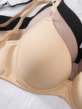 Shein Underwear&Sleepwear Basics 3 قطع/مجموعة من صدريات المرأة الهادئة والمريحة، صدريات بسيطة للارتداء اليومي بدون سلك