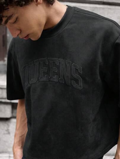 SWAVVY بلوزة تي شيرت رجالية مصنوعة من الصوف بتصميم فضفاض وفتحات أكمام قصيرة، تصميم أنيق يناسب الارتداء اليومي لفصل الصيف والمدارس