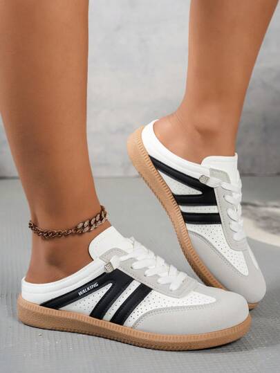 SHIHUA أحذية كاجوال سهلة الارتداء ذات ألوان متنوعة ، أحذية عصرية مريحة للارتداء اليومي ، أحذية كاجوال قصيرة جديدة لموسم ربيع/خريف 2025 للطلاب