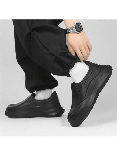 أحذية الطباخ المحترف للرجال مضادة للانزلاق ومقاومة للماء والزيت، أحذية المطبخ. أحذية المطر الخفيفة الوزن للرجال لأماكن العمل والمقصف مقاومة للاهتراء ومضادة للتحطم