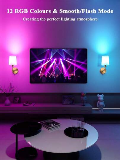 2 قطعة إضاءة جدارية تعمل ببطارية قابلة للشحن ، لونها ذهبي، بقدرة شحن 4000 مللي أمبير، قابلة للتعتيم والفصل عن البطارية بريموت كنترول، 15 لون إضاءة جدارية لاسلكية لديكور غرفة النوم وغرفة المعيشة والممر