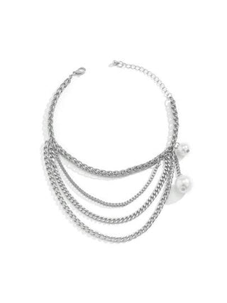 قطعة واحدة من الإكسسوار المعدني المزين بالتعليقات على شكل شرابات للكاحل، إكسسوار أحذية للنساء مزين بتعليقات الخرز المزيف