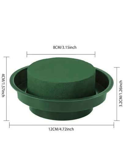 1/2 عبوة من اسفنجة الزهور الأخضر الجاف نصف الكروية - قابلة لإعادة الاستخدام، كتل إسفنجية للحرف اليدوية سهلة القطع لترتيبات DIY، الأعراس، الحفلات، ديكور المنزل - إسفنجة الزهور الموسمية للنباتات الاصطناعية