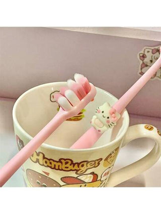 Sanrio فرشاة أسنان ناعمة بشعيرات ناعمة للغاية من Hello Kitty وأصدقائه من Sanrio - فرشاة أسنان ناعمة من السيليكون الهش، مستلزم العناية الشخصية الأساسي بتصميم كرتوني جميل قطعة واحدة