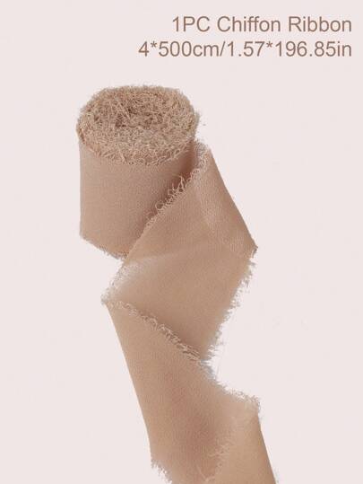 1 لفة من شريط الشيفون بمقاس 4* 500 سم ، شريط هدايا بني داكن ، للزفاف وعيد الميلاد وحفلات الاستحمام والكشف عن جنس الجنين والأزهار والباقات والهدايا والحفلات والدبلومات وأعمال DIY