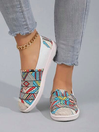 أحذية كاجوال كانفاس للنساء، أحذية مريحة وخفيفة الوزن وقابلة للإرتداء بدون ربط