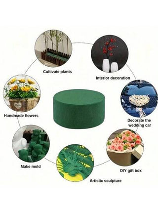 1/2 عبوة من رغوة الأزهار الجافة الخضراء على شكل نصف كرات - رغوة حرفية سهلة القطع لترتيبات DIY ، الأعراس والحفلات، ديكور المنزل - رغوة أزهار موسمية لتجميع النباتات الصناعية