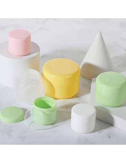 5 قطع من علب التجميل البلاستيكية الفارغة القابلة للتعبئة، وعاء قناع قابل لإعادة الاستخدام، برطمان مستحضرات التجميل القابل لإعادة الملء، وردي محكم الإغلاق، لديكور المنزل، غرفة المعيشة، غرفة النوم، الحمام، والمستلزمات للسفر وحفظ الاكسسوارات المحمولة