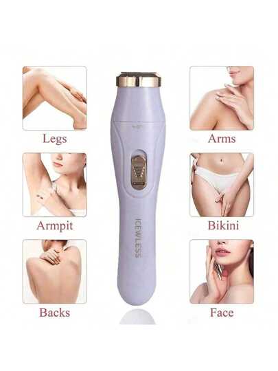 مجموعة إزالة الشعر الكهربائية ثلاثية الرؤوس للنساء والرجال - قابلة لإعادة الشحن عبر منفذ USB، ماكينة حلاقة متعددة الرؤوس مع ملحق لتشذيب الأنف والحواجب