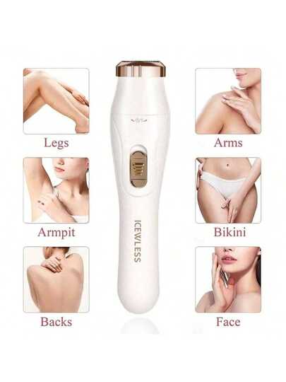 مجموعة إزالة الشعر الكهربائية ثلاثية الرؤوس للنساء والرجال - قابلة لإعادة الشحن عبر منفذ USB، ماكينة حلاقة متعددة الرؤوس مع ملحق لتشذيب الأنف والحواجب