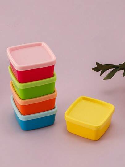 مجموعة 5 حاويات تخزين بشكل قلب مصنوعة من البلاستيك - محكمة الغلق ومانعة للتسرب ، قابلة لإعادة الاستخدام ، آمنة للاتصال بالأطعمة، متعددة الأغراض لتنظيم المواد الغذائية والتوابل - يمكن غسلها باليد - صناديق حافظة للمطبخ والمؤن - مثالية لترتيب المنزل والهدايا