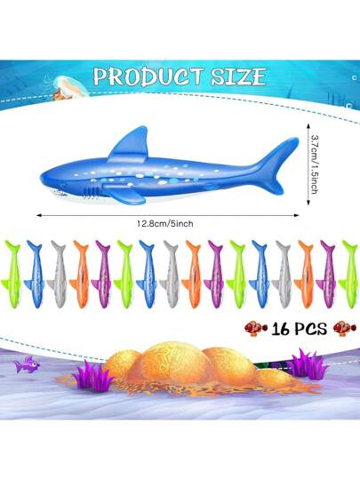 4 قطع لعب أطفال بشكل أسماك قرش للغوص تحت الماء، قذائف غطس، صواريخ مائية صغيرة، ألعاب تعليم السباحة