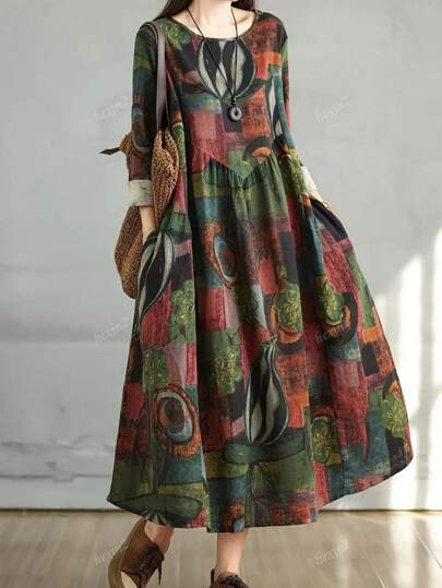 فستان كاجوال متوسط الطول للنساء، مناسب للصيف