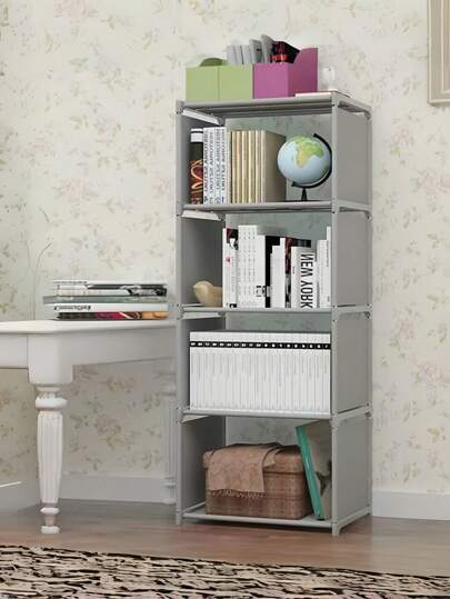 قطعة واحدة خزانة محمولة ومنظم، موفر للمساحة ، متعدد الوظائف، رف كتب مكعب قابل للتركيب، دولاب، عرض قائم بذاته، سهل التركيب/الفك/النقل، مناسب للمنزل، المكتب، الثكنة، غرفة النوم، غرفة المعيشة، المكتب، هدية عيد الميلاد/عطلة/أطفال