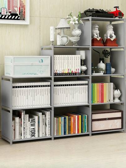 قطعة واحدة خزانة محمولة ومنظم، موفر للمساحة ، متعدد الوظائف، رف كتب مكعب قابل للتركيب، دولاب، عرض قائم بذاته، سهل التركيب/الفك/النقل، مناسب للمنزل، المكتب، الثكنة، غرفة النوم، غرفة المعيشة، المكتب، هدية عيد الميلاد/عطلة/أطفال