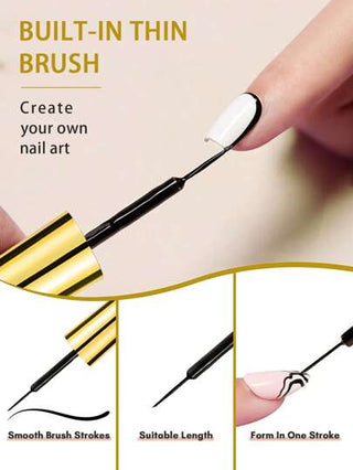 2 قطعة/4 قطع 12 مل طلاء جيل لأظافر احترافي فائق اللمعان معدني مطفي ذهبي فضي أبيض أسود سيملس دائم مقاوم للأشعة فوق البنفسجية لفن أظافر الجل