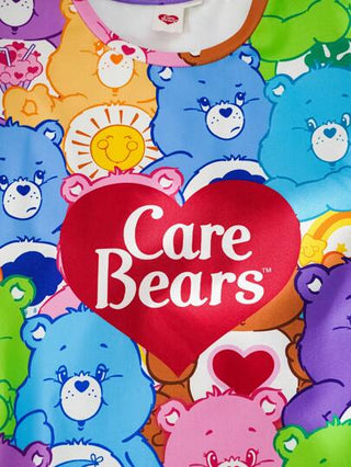 بيجاما X Care Bears فستان نوم كاجوال للبنات المراهقات مزخرف بطباعة دبدوب كرتوني، مناسب لجميع الفصول