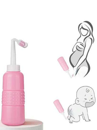 جهاز شطف المنطقة البنية قطعة واحدة، شطاف النظافة النسائية ، منظف لأرداف الأطفال، منظف منطقة الحساسة المحمول، مناسب كهدية للمواليد الجدد، ومجموعة عناية بالأطفال