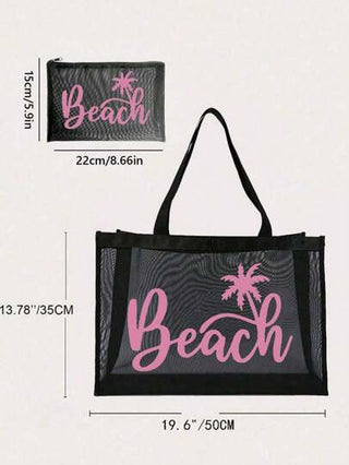 شنطة شاطئ كبيرة للنساء، شنطة للشاطئ ولاكسسوارات، مناسبة للحفلات والأعراس وعيد الميلاد والأعياد، هدية رائعة للنساء والأمهات والمعلمات والصديقات والوصيفات والطلاب وعند العودة للمدرسة، حقيبة سفر للإجازة وأيام العطلات