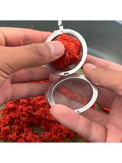 قفصان من الفولاذ المقاوم للصدأ لطعم السمك - مثالي لتخزين الطعم وتغذية الأسماك، هدية مثالية لهواة الصيد