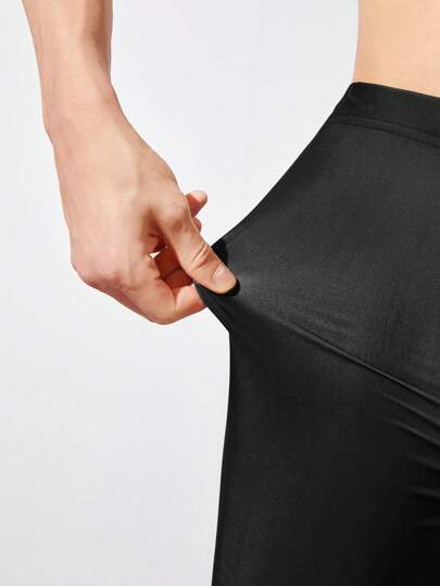 مايوه أولادي سراويل سباحة لفتيان المراهقين تحت الركبة مطبوعة برسومات هندسية، ملابس رياضية عادية