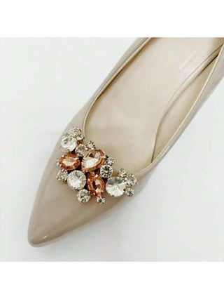 2 قطعة من مشابك الحذاء المعدنية العصرية، إكسسوارات ماس أنيقة باللون الذهبي الفاتح قابلة للفصل والتركيب، مناسبة للحفلات والارتداء اليومي والهدايا، إكسسوارات أحذية وحقائب