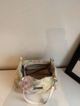 حقيبة كتف نسائية ذات سعة كبيرة بتصميم مخطط عصري، حقيبة يد بسحاب للاستخدام اليومي، حقيبة كتف بسلسلة معدنية مينيمالية مناسبة للمراهقات والنساء وطالبات الجامعة والموظفات، مثالية للمكتب والعمل والأعمال والتنقل، أفضل حقيبة عمل للنساء، للعودة إلى المدرسة
