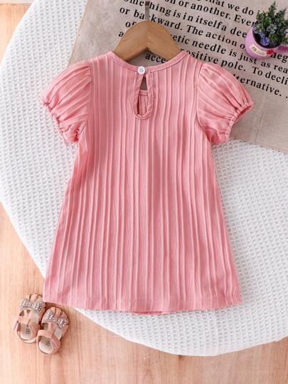 فساتين بيبي فستان أميرة كيوت للفتيات الصغار (مع فيونكة) لصيف 2024 الجديد