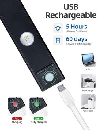 قطعة واحدة من إضاءة الخزانة بمستشعر للحركة, مصباح ليد ذكي ذو استشعار للجسم البشري فائق النحافة, لحافة المطبخ وغرفة النوم والخزانة