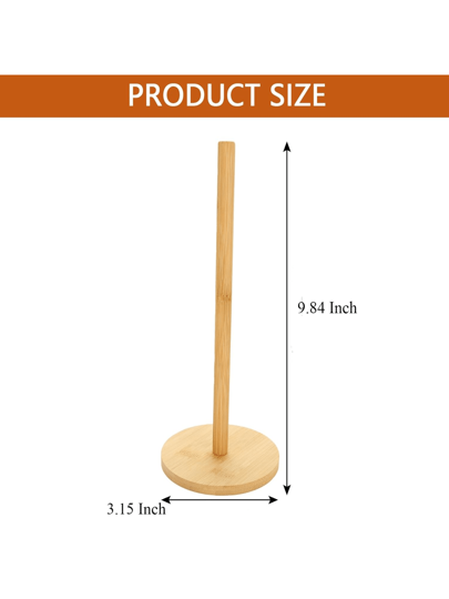 حامل منشفة ورقية خشبي واحدة، حامل منشفة ورقية من البامبو، حامل منشفة ورقية خشبي للأسطح، حامل منشفة ورقية قائم بذاته للمطبخ والحمام والغرفة