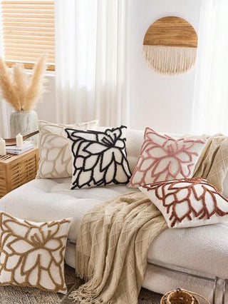 وسادة زخرفية مطرزة بأسلوب الشمال 1 قطعة ، وسادة ظهر السرير أو الأريكة ، وسادة خصر بشرابات ، وسادة نافذة العرض ، 45 * 45 سم