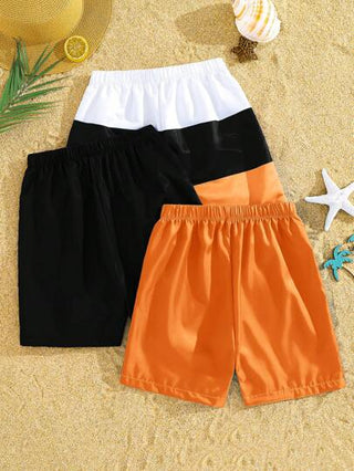 مايوه أولادي 3 مجموعة/قطعة سراويل سباحة كاجوال للصبية/المراهقين في العطلات الصيفية، ملابس سباحة صيفية للأولاد