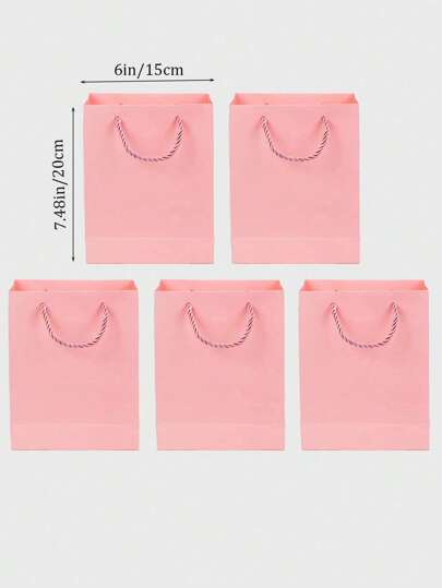 5 أكياس هدايا ورقية مع مقابض، أكياس ورقية بيضاء، أكياس هدايا يدوية، أكياس تسوق البقالة ، أكياس التجزئة ، حفلات عيد الميلاد ، أكياس أعراس المفضلة