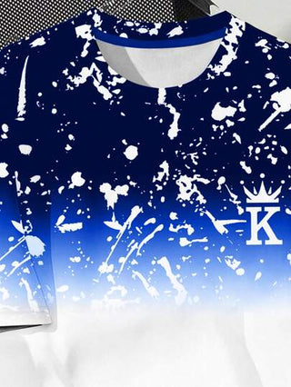 SHEIN تي شيرت قصيرة الأكمام بياقة دائرية حداثية مناسبة للأولاد المراهقين للصيف