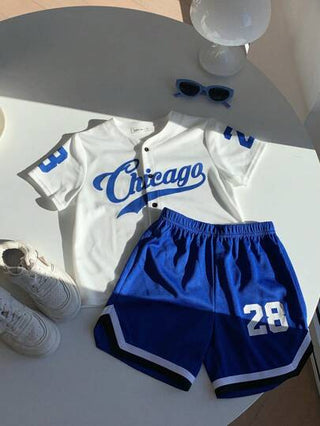 2 طقم بنطلون وقميص رياضي كاجوال ومزين بنقشات حرفية ورسوم كرتونية مناسب للأطفال الصغار، ملائم للحفلات والمناسبات اليومية المدرسية والسفر والرياضة في فصل الربيع والصيف