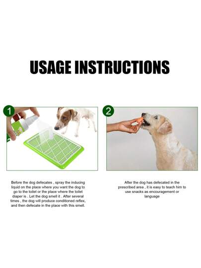 رذاذ التدريب على التبرز للحيوانات الأليفة سعة 30 مل، يحل بسهولة مشكلة البول والبراز للحيوانات الأليفة! يرشدها بدقة إلى المواقع المخصصة، وداعا للفوضى والحوادث المؤسفة. استخدم مع أوامر التدريب للحصول على أقصى تأثير، مناسب للقطط والكلاب والحيوانات الأليفة ال