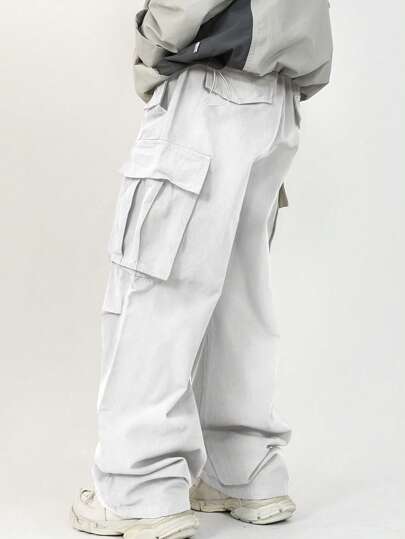 Manfinity EMRG سروال رجالي واسع بجيوب جانبية