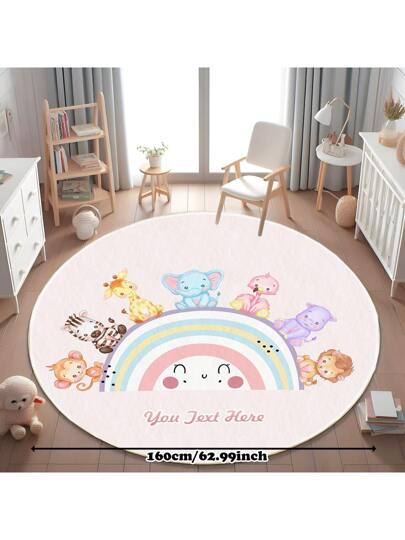 قطعة واحدة هدايا شخصية مخصصة زخرفة غير قابلة للانزلاق سجادة منطقة كبيرة للغرف النوم، قصر قوس الوردي سجادة منزلية فاخرة ناعمة للغرف المعيشة، سجادة ممتصة للصدمات سهلة التنظيف، وسادات حمام باب ترحيبية للمطبخ، منتجات معززة بأسماء هدايا عيد ميلاد طفل سنوية للز