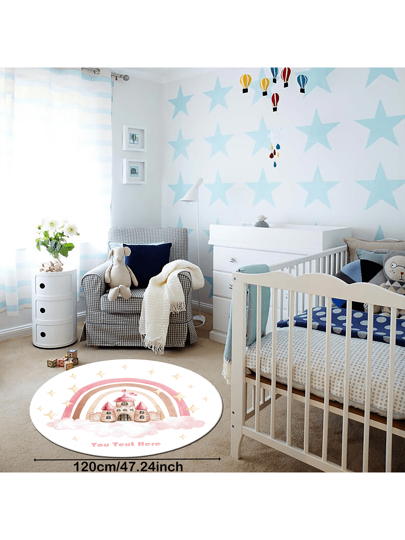 1 قطعة هدايا شخصية، زخارف مصممة خصيصًا، سجاد كبير منزلقة غير قابلة للانزلاق للغرف النوم، سجادة وردية قلعة قوس فائقة النعومة لغرفة المعيشة، سجادة ناعمة سهلة التنظيف لديكور غرفة ورديةألعاب، حصيرة ترحيبية مريحة للمطبخ والحمام والأبواب، منتجات مخصصة مع أسماء