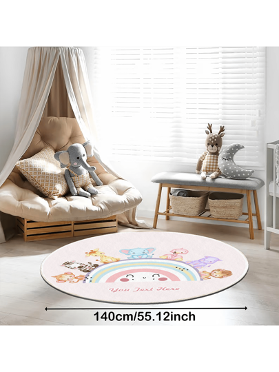 قطعة واحدة هدايا شخصية مخصصة زخرفة غير قابلة للانزلاق سجادة منطقة كبيرة للغرف النوم، قصر قوس الوردي سجادة منزلية فاخرة ناعمة للغرف المعيشة، سجادة ممتصة للصدمات سهلة التنظيف، وسادات حمام باب ترحيبية للمطبخ، منتجات معززة بأسماء هدايا عيد ميلاد طفل سنوية للز