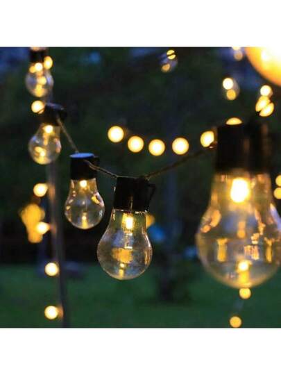 1 قطعة مصباح إنارة شمسي ذو 8 أوضاع في قالب شفاف رجعي، مناسب لديكور الحديقة، إنارة خيمة التخييم، حفلات المناسبات، الإضاءة الخارجية للحفلات والأعراس، ديكور المنزل في الخريف، الديكور الخارجي