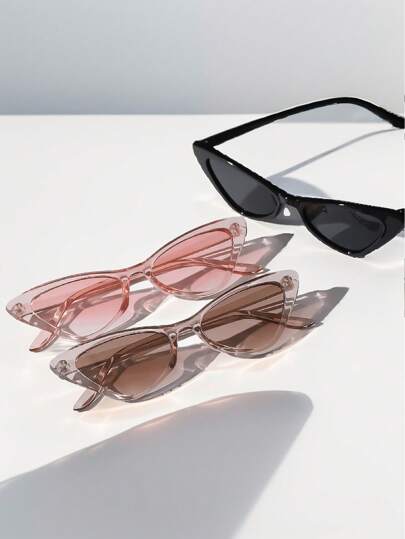 3 قطع نظارات بتصميم عين القطة، تصميم راقي وأنيق للاستخدام اليومي والسفر