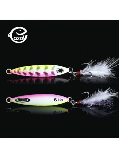 QXO QXO 20 30 40 جرام طعوم صيد أسماك معدنية على شكل حبار معززة بإضاءة معدنية متذبذبة، مجموعة شتوية لصيد الأسماك، ثقل قاعي صلب، جر الطعم على الجليد، طُعم أسماك معوّم للبحر
