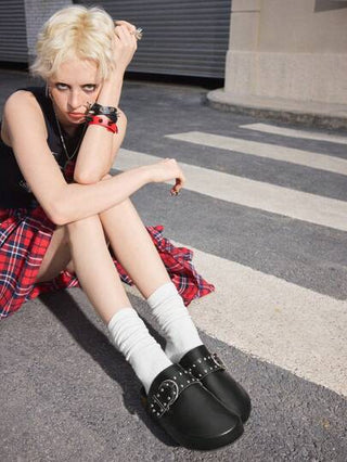أحذية أوكسفورد حريمي Sugerpunk أحذية للنساء: أكسفورد ماري جاين ذو أصابع مغلقة بطراز بانك روك داكن وغوث مزين بأشرطة وأبزيم ومسامير، صنادل بحرية رومانية، صنادل بكعب وكعب منصة