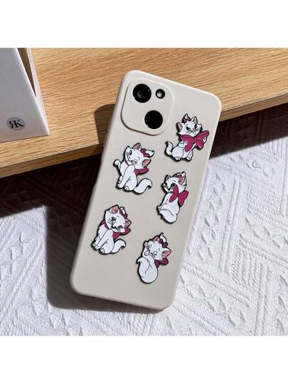 ديزني 1/5 قطع ملصقات معدنية للقطط كارتونية إبداعية، ملصقات كيوت ماري ، إكسسوارات للمحفظة والهاتف، هدايا احتفالية